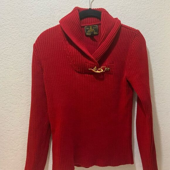 Ralph Lauren Women’s Knit Sweater Buckle Hardware 100%Cotton Size M - Picture 2 of 12